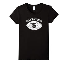 That's My Boy #5 T-Shirt - Distressed Football Mom Tee
