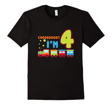 4 Years Old 4th Birthday Tshirt - Chooooooo Train Driver Tee