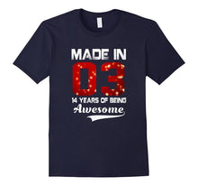 14th Birthday Gift T-Shirt Made in 2003 Awesome 14 Years Old