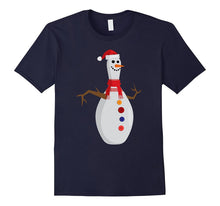 Snowman Bowling Pin Tshirt Funny Santa Christmas Gifts