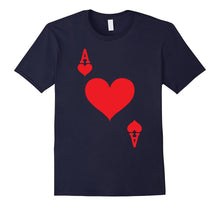 Ace of Hearts Playing Card Halloween Costume T-Shirt (Dark)