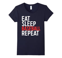 Eat Sleep Baseball Repeat T-Shirt Funny Sport Game Gift