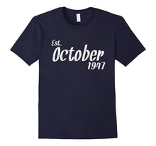 Est October 1947 Shirt Cool 70th Birthday Gifts TShirt