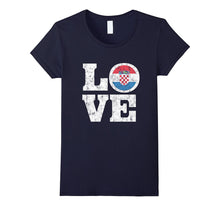 Croatia Love T-Shirt Croatian Flag Distressed Tee
