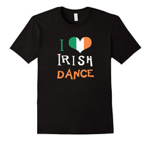 I Love Irish Dance T-Shirt W Flag of Ireland Striped Heart