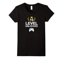 10th Birthday Level 10 Unlocked Funny T-Shirt Gamer Gift Kid