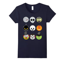 Funny Halloween Emoji T-Shirt Zombie Pumpkin Halloween Tee
