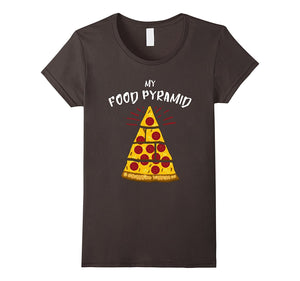 "My Food Pyramid" Funny Pizza T Shirt