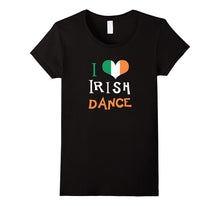 I Love Irish Dance T-Shirt W Flag of Ireland Striped Heart