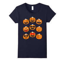 Emoticon Pumpkin Smiley Hilarious Faces T-Shirt Halloween