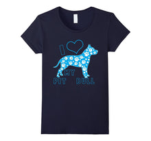 Cute I Love My Pit Bull Dog Birthday T Shirt Gift