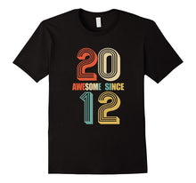 Awesome Since 2012 T-Shirt 5 Yrs Old Bday 5th Birthday Tee