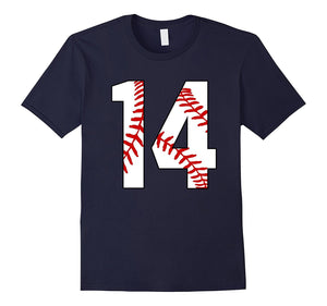 #14 Baseball 14th Birthday Fourteen Baseball Mom T-Shirt