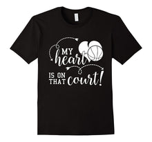 My Heart Is on That Basketball Court T Shirt Cute Mom Dad