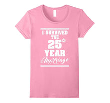 25th Wedding Anniversary Gift Shirt I Survived the Marriage