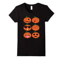 Funny Pumpkin Emoji Faces Halloween T-Shirt