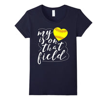 My Heart Is on That Field Softball Shirt Funny Softball Mom