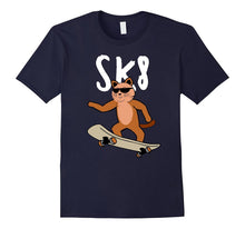 Cat on a Skateboard With Sunglasses, Funny 8th Birthday Tee