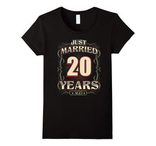 20th Wedding Anniversary Shirt Just Married 20 Years Ago