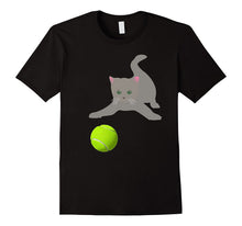 Little Kitten Playing With a Tennis Ball Tshirt Kitty Cat