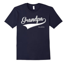 Men's Grandpa Est 2014 Father's Day T-Shirt New Grandpa Dad Shirts