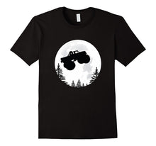 Flying Jumping MONSTER TRUCK Over the Moon Tshirt for Men An
