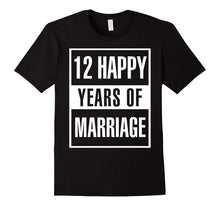 12th Wedding Anniversary Gift Idea Husband and Wife T-Shirt