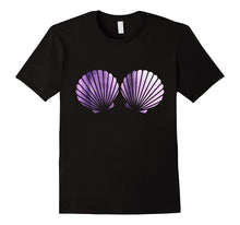 Beautiful Purple Shells Mermaid Birthday Party T Shirt