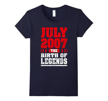 10 Years Old Kid Birthday Gift T-Shirt Born in July 2007 Tee