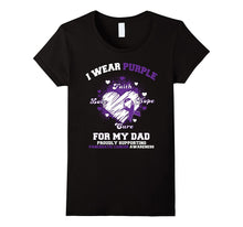 I Wear Purple for My Dad Pancreatic Cancer Awareness T-Shirt