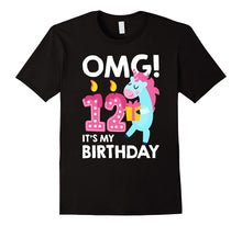 OMG! It's My 12th Birthday Cute Unicorn T-Shirt Born in 2005