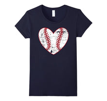 Baseball Distressed Heart T-Shirt Softball Mom Sports Gift