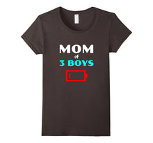 Mom of Three Boys Funny T-Shirt for Mothers With 3 Sons