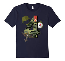 4th Birthday Camouflage Hero Army Soldier T-Shirt