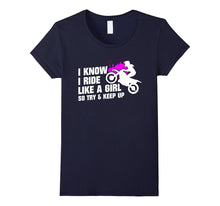 I Ride Like a Girl Motocross Girl T-Shirt Perfect Gift