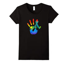 Ovarian Cancer Awareness Teal Ribbon With Color Hand Artwork