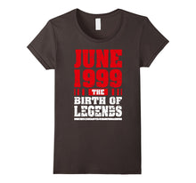 18th Birthday Gift T-Shirt the Birth of Legends June 1999 T