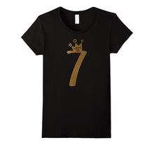 Gold Seventh Birthday Shirt Girls 7th Birthday Shirt