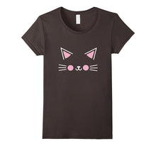 Cute Cat Face Halloween Costume Black Tshirt Gift Womens Kid