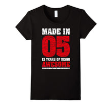 12th Birthday Gift T-Shirt Made in 05 Cute 12 Yrs Old Gift