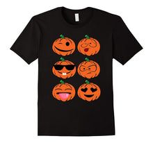 Funny Pumpkin Emoji Faces Halloween T-Shirt