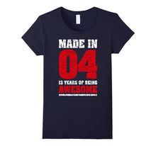 13th Birthday Gift T-Shirt Made in 04 Cute 13 Yrs Old Gift