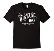 1986 Vintage Age Birth Year Print Graphic T Shirt