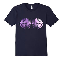 Beautiful Purple Shells Mermaid Birthday Party T Shirt
