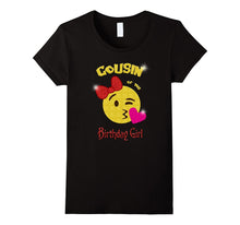 Cousin of the Birthday Girl Emoji Birthday Party Tee Shirt