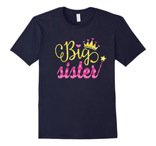 Big Sister Shirt Pink Gold Crown Hearts Design
