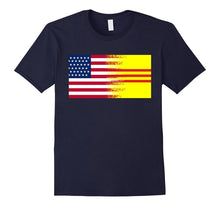 American Vietnamese Flags Printed Graphic T-Shirt