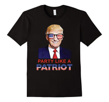 Party Like a Patriot Donald Trump in Sunglasses USA T-Shirt