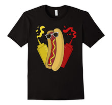 Hot Dog Ketchup & Mustard Sunglasses T-Shirt
