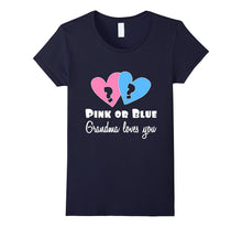 Gender Reveal T Shirt for Grandma Pink or Blue She Loves You